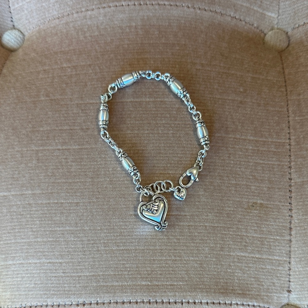 Brighton Silver Heart Jewelry Set - Necklace and Bracelet - Picture 2 of 4